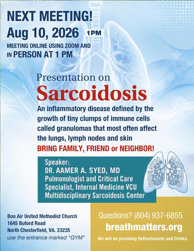 Topic: Sarcoidosis
 – 
Presentation by Dr. Aamer A. Syed, MD